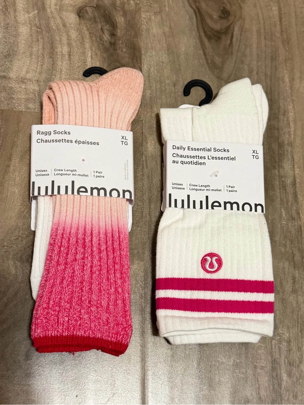 NWT lululemon Sock Bundle XL Daily Essential + Ragg Socks
